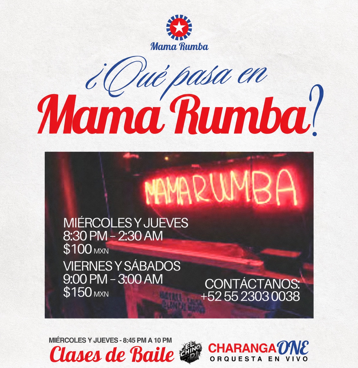 Flyer de Noches de Salsa