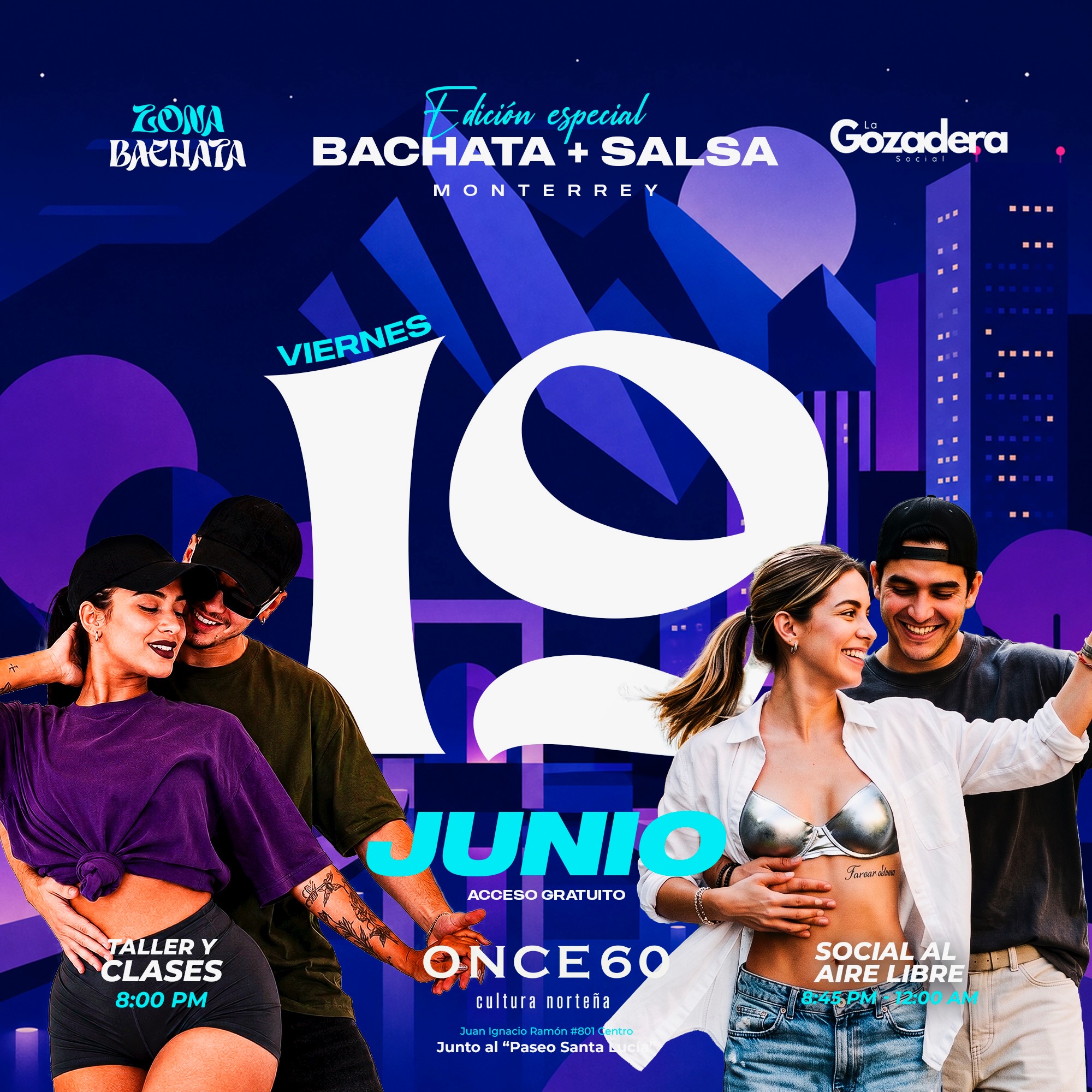Flier de Zona Bachata x La Gozadera - Bachata + Salsa al aire libre