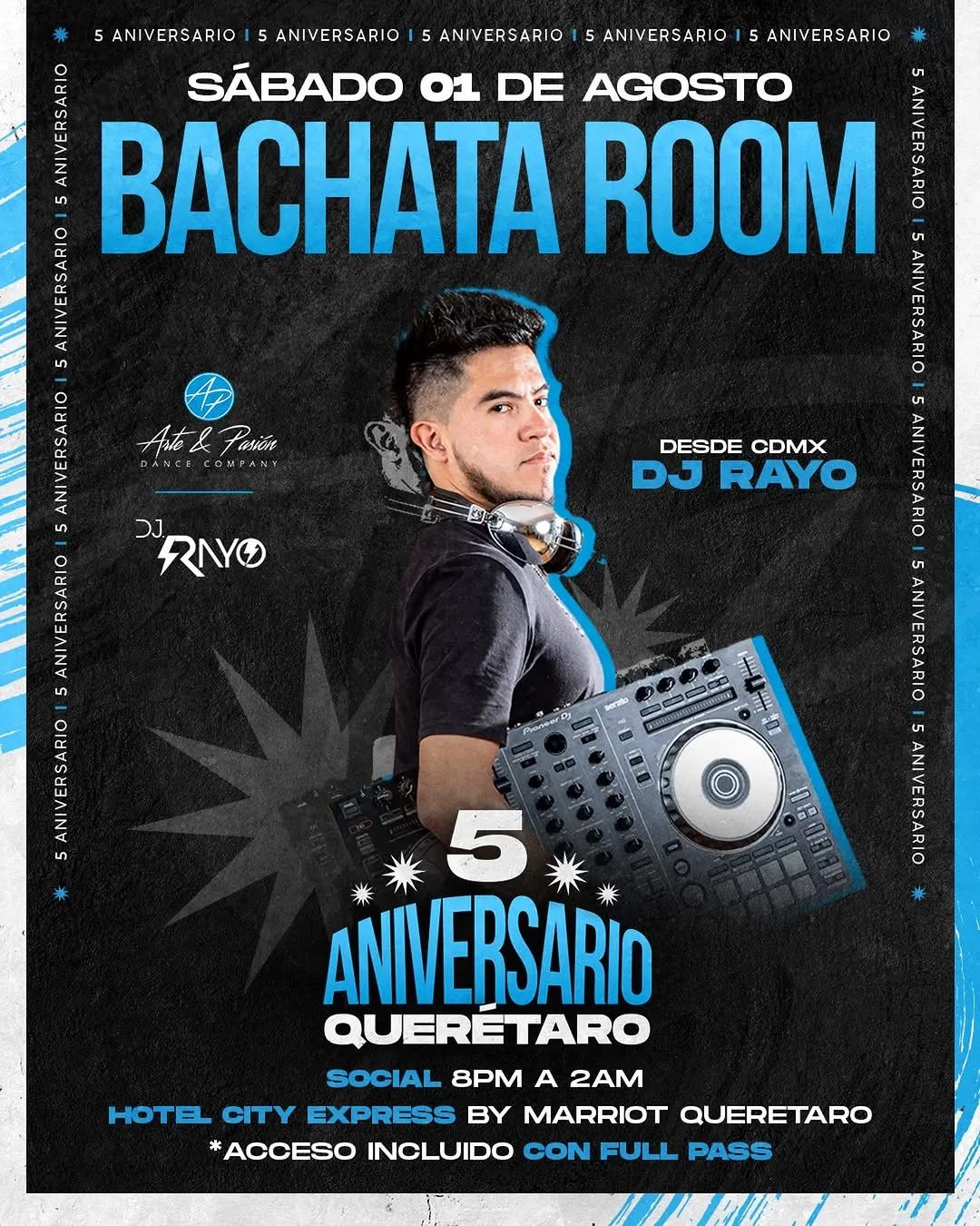 Flyer de 5 Aniversario - Bachata Room